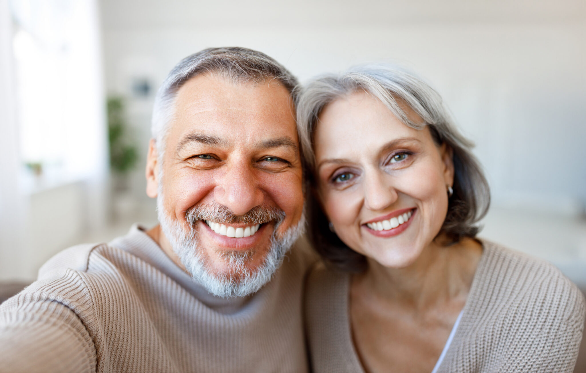 Portrait Of A Smiling Elderly Couple